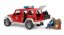 Bruder 2528 Jeep Wrangler Rubicon hasičský s figurkou a příslušenstvím