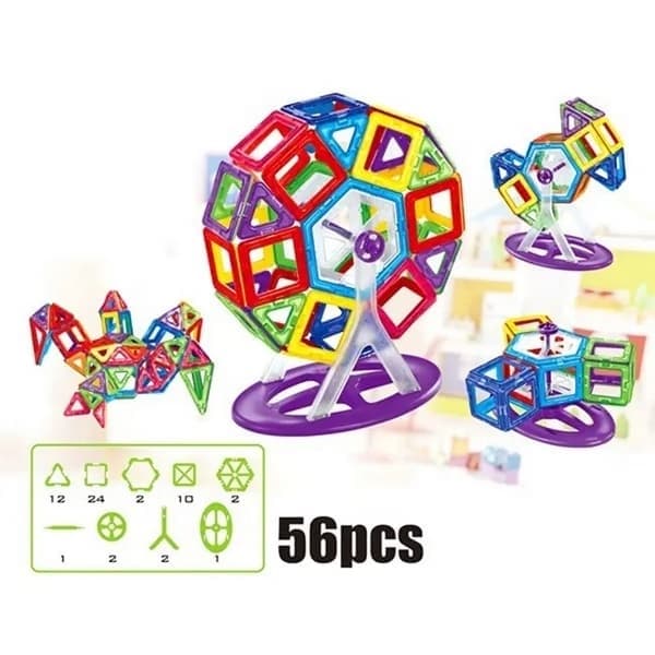 Magnetická stavebnice Kolotoč 56 ks