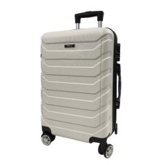 Bavy Cestovní kufr skořepinový 20" Ribs White