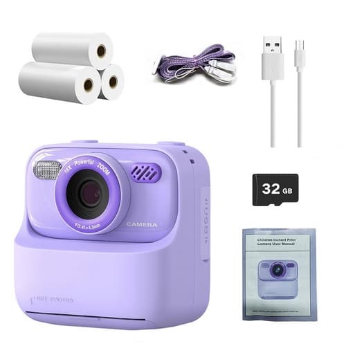 Fialový foťák s termotiskem + 32GB karta zdarma