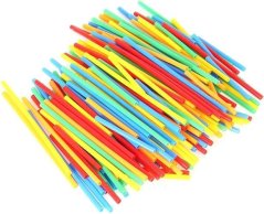 Stavebnice kreativní - stavění ze slámek 408 dílků