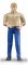 BWORLD 60006 Figurka Muž - béžová košile, modré kalhoty