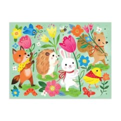 Mudpuppy Puzzle Jarní průvod v látkovém pytlíku 36 dílků