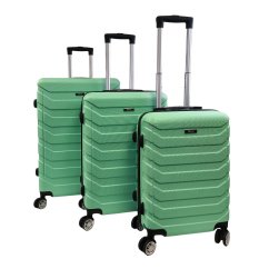 Bavy Cestovní kufr skořepinový Light green - set 3 ks