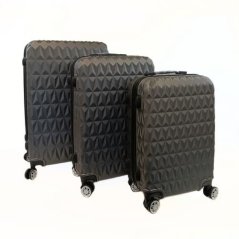 Bavy Cestovní kufr skořepinový Diamond Dark grey - set 3 ks