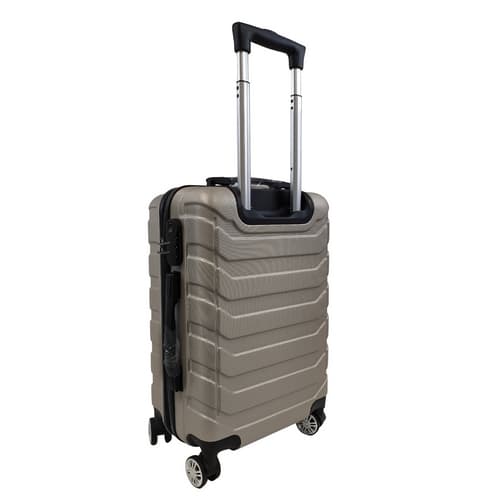 Bavy Cestovní kufr skořepinový 20" Ribs Gold beige