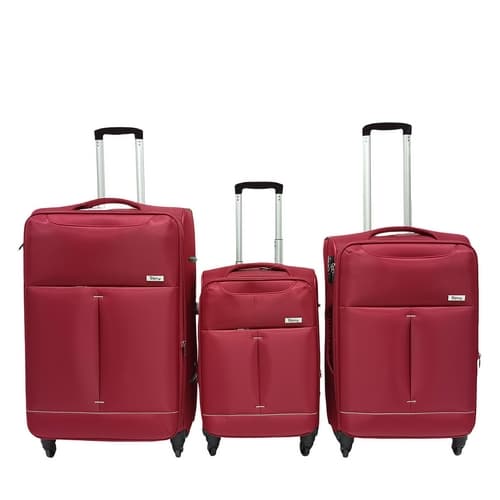 Bavy Cestovní kufr látkový Red - set 3 ks