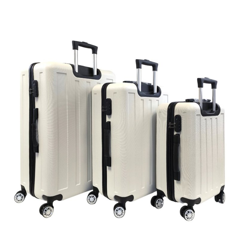 Bavy Cestovní kufr skořepinový White - set 3 ks