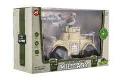 Vojenská sada obrněné auto+voják s doplňky