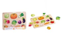 Dřevěná vkládačka zelenina