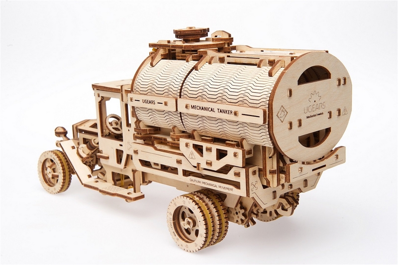 Ugears 3D dřevěné mechanické puzzle UGM-11 Náklaďák s cisternou