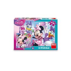 Puzzle Minnie a Daisy 3x55 dílků