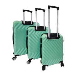 Bavy Cestovní kufr skořepinový Waves Light green - set 3 ks