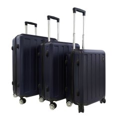 Bavy Cestovní kufr skořepinový Stripes Navy - set 3 ks