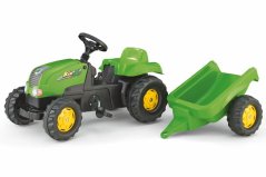 Šlapací traktor Rolly Kid s vlečkou - zelený