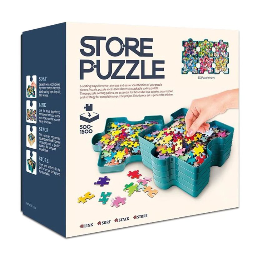 Bavytoy Stohovací boxy na puzzle 6 ks