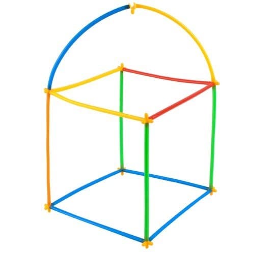 Stavebnice kreativní - stavění ze slámek 408 dílků