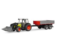 Bruder 2112 Traktor CLAAS Nectis 267F+čelní nakladač+sklápěcí vůz