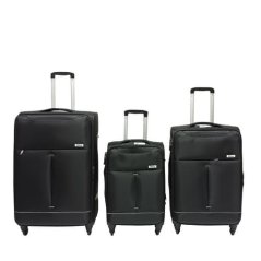Bavy Cestovní kufr látkový Black - set 3 ks