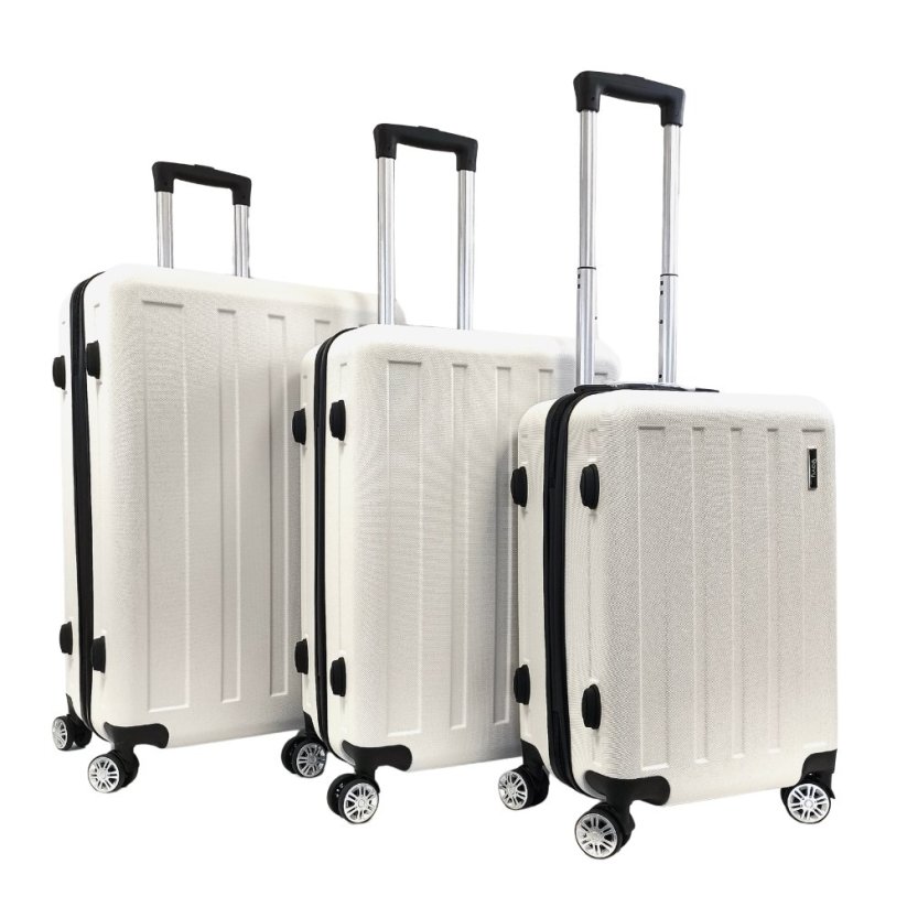 Bavy Cestovní kufr skořepinový White - set 3 ks