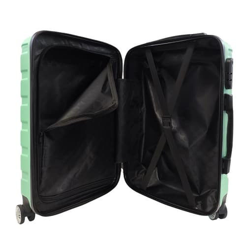 Bavy Cestovní kufr skořepinový 20" Ribs Light green