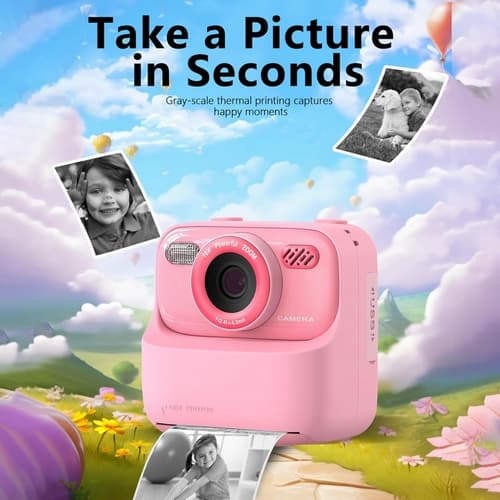 Růžový foťák s termotiskem + 32GB karta zdarma