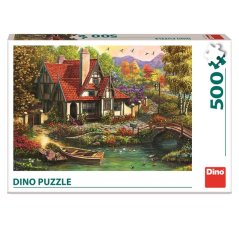 DINO Puzzle CHATA U JEZERA 500 dílků