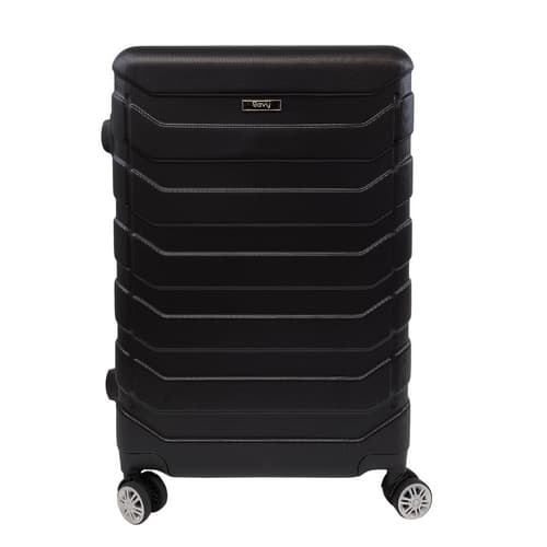 Bavy Cestovní kufr skořepinový 24" Ribs Black