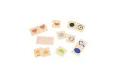 Dřevěné puzzle dvojice - tvary