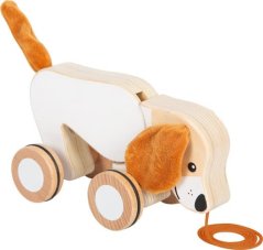small foot Dřevěná tahací hračka Pejsek se šustivými oušky