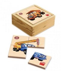 Dřevěné puzzle Tatra 6x4 dílků