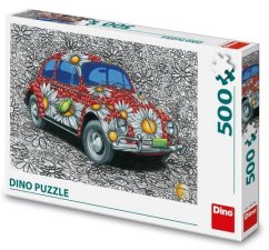 Dino Puzzle Malovaný VW Brouk 500 dílků