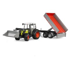 Bruder 2112 Traktor CLAAS Nectis 267F+čelní nakladač+sklápěcí vůz