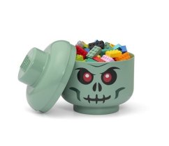 LEGO úložná hlava (velikost S) - zelený kostlivec