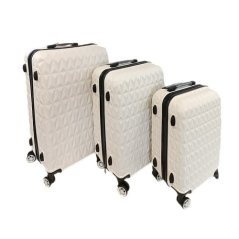 Bavy Cestovní kufr skořepinový Diamond White - set 3 ks