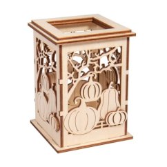 Dřevěná stolní lucerna Dýně