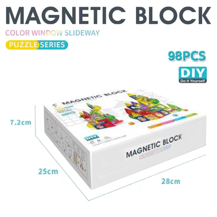 Magnetická stavebnice Věž s domečky 98 ks