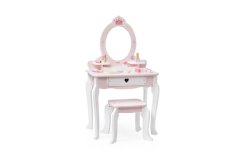 Dřevěný toaletní stolek s příslušenstvím