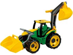 Lena 2080 Traktor se lžící a bagrem, žluto zelený