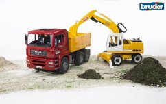 Bruder 2751 Nákladní auto MAN+bagr LIEBHERR