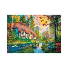 Puzzle Domek u řeky 2000 dílků