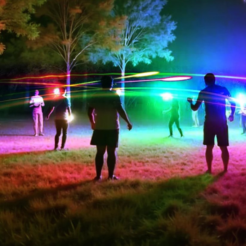 Bavytoy LED létající disk Frisbee 10,6" černý