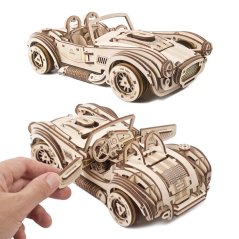 Ugears 3D dřevěné mechanické puzzle Driftující závoďák Cobra