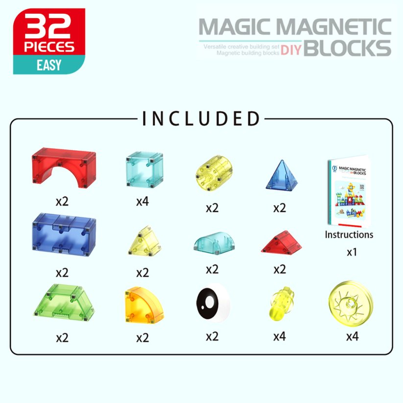 Magnetická stavebnice Příroda 3D 32 ks