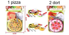 Sada potravin pizza/dort