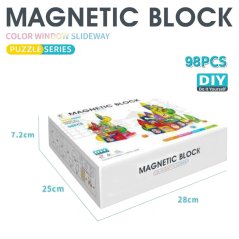 Magnetická stavebnice Věž s domečky 98 ks