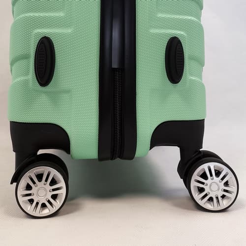 Bavy Cestovní kufr skořepinový 20" Ribs Light green