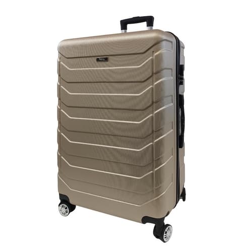 Bavy Cestovní kufr skořepinový 28" Ribs Gold beige