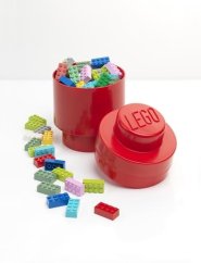LEGO úložný box kulatý 123 x 183 mm - červená