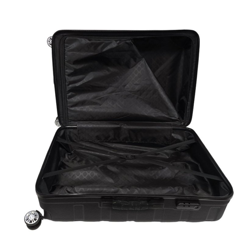 Bavy Cestovní kufr skořepinový Black - set 3 ks